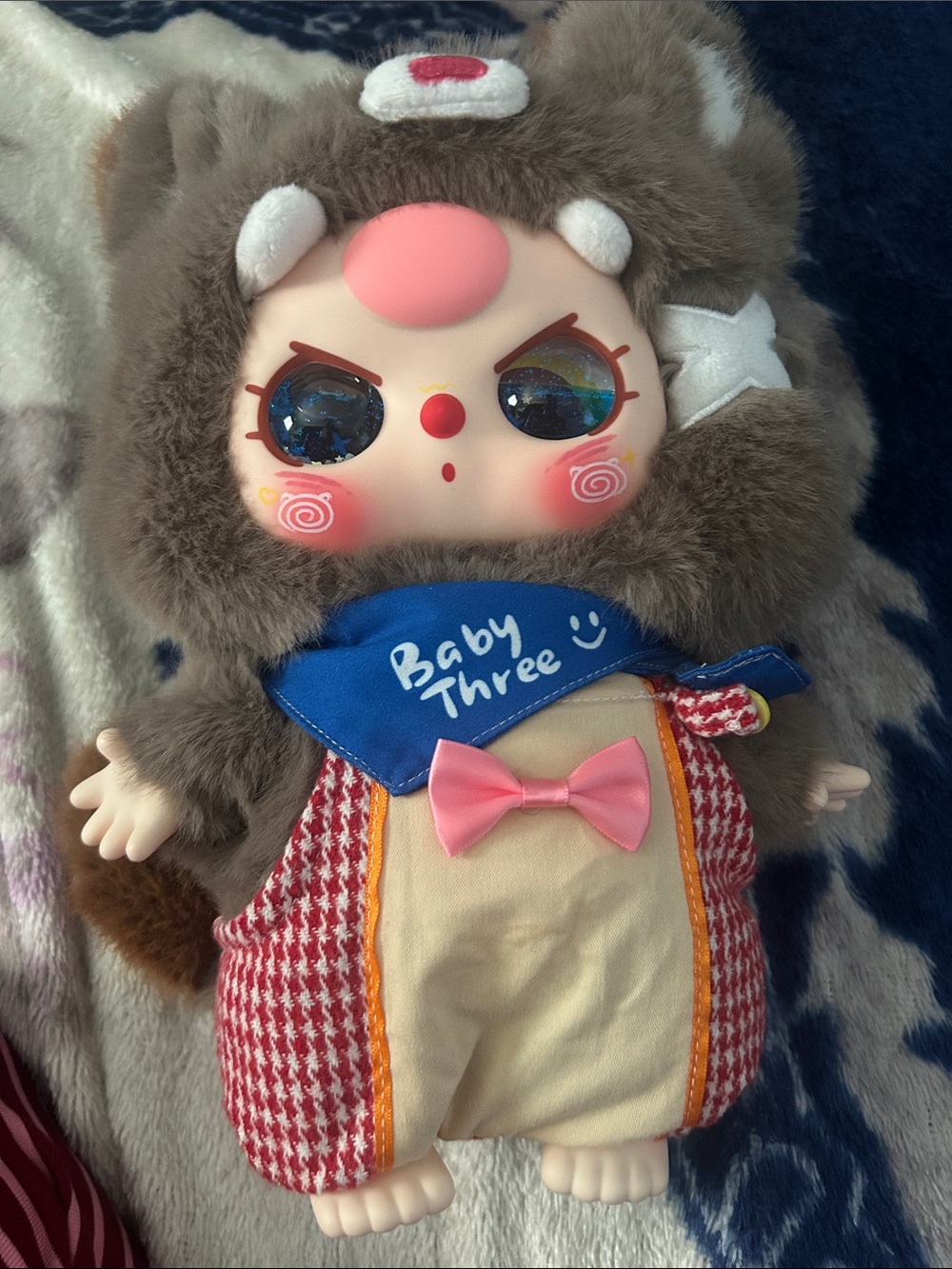 Baby Three Plush Doll v2 gray wolf